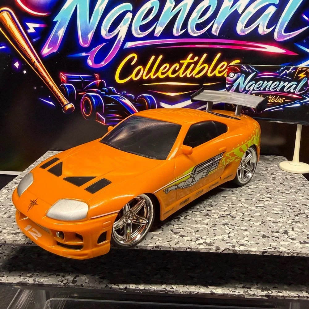 Jada Toys Fast & Furious Brian's 1995 Toyota Supra RC Car Orange 97602